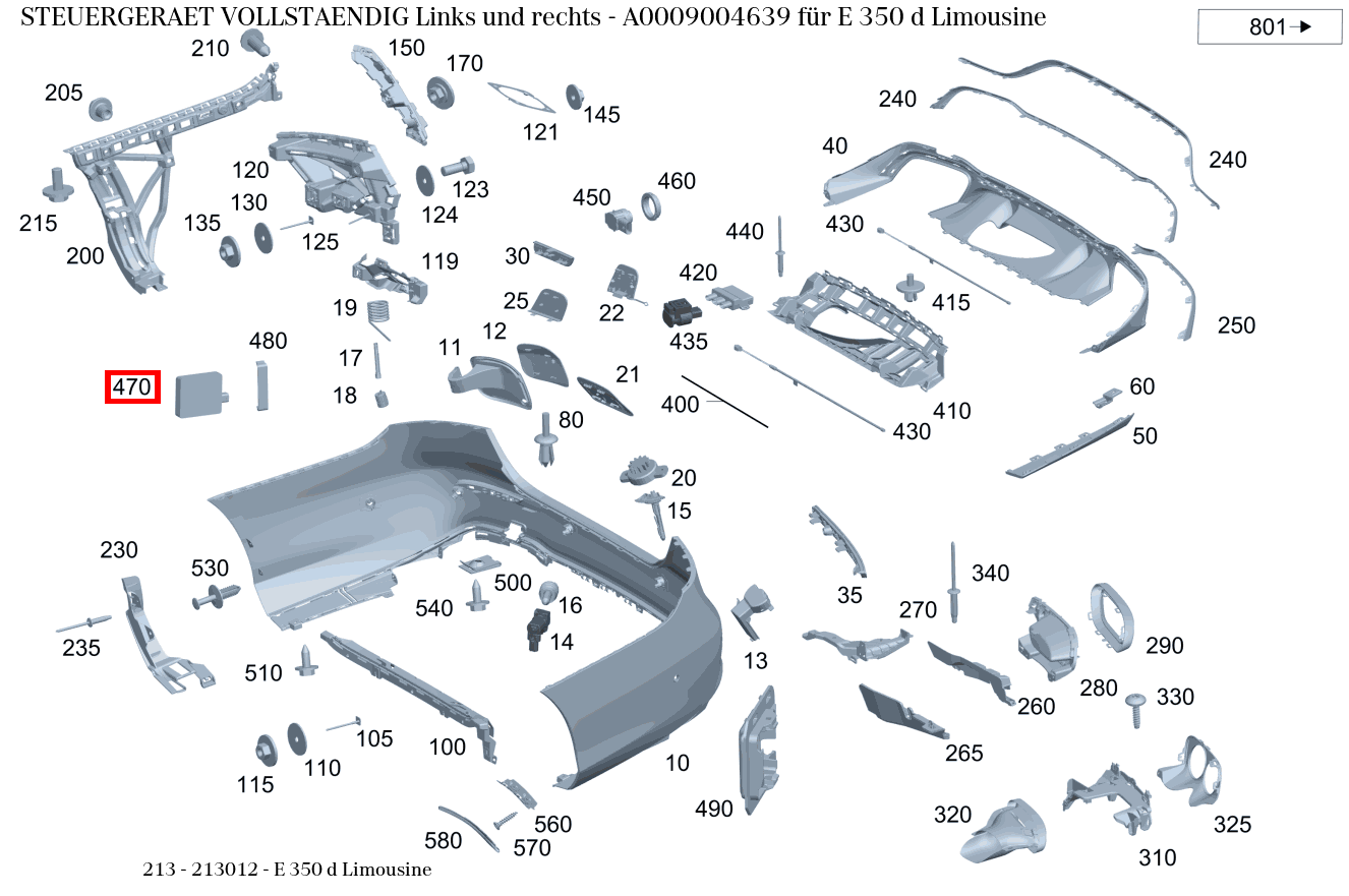 Steuergerät vollständig Links und rechts E 350 d Limousine 213 Steuergerät vollständig Links und rechts E 350 d Limousine 213