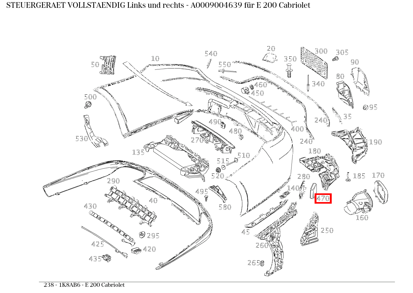 Steuergerät vollständig Links und rechts E 200 Cabriolet 238 Steuergerät vollständig Links und rechts E 200 Cabriolet 238