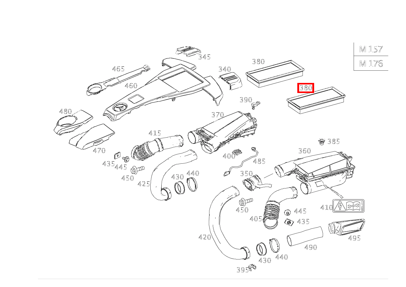 Luftfiltereinsatz RECHTS Mercedes-AMG G 63 BCA 463 Luftfiltereinsatz RECHTS Mercedes-AMG G 63 BCA 463