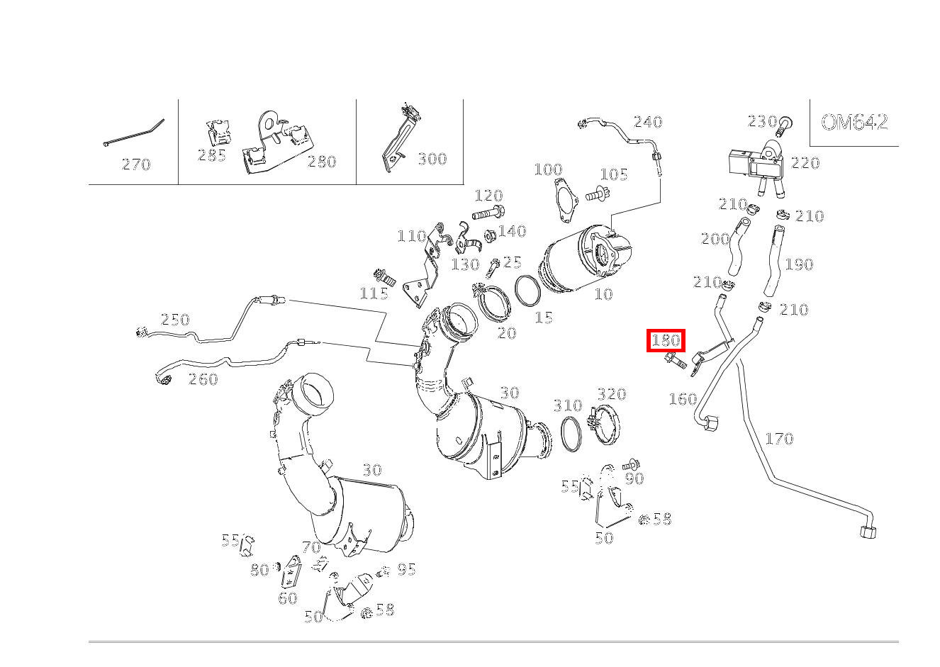 Sechskantschraube DRUCKLEITUNG AN PARTIKELFILTER; M5X16 E 350 d 4MATIC Cabriolet 238