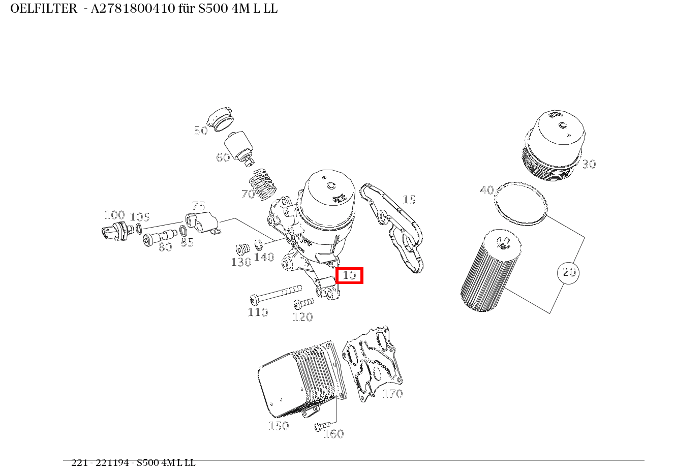 Ölfilter S500 4M L LL 221 Ölfilter S500 4M L LL 221