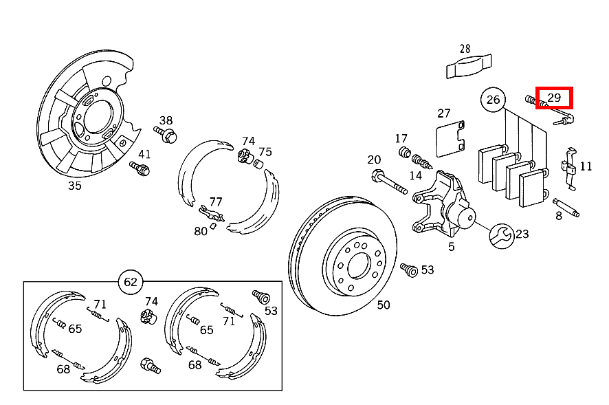 Belagverschleisssensor BREMSBELAGVERSCHLEISSANZEIGE ASR S 600 Coupé 140