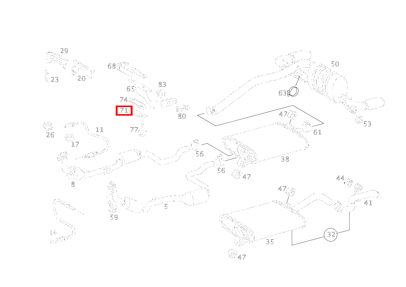 Unterlegplatte AUSPUFFROHR VORN AN GETRIEBE ML 500 Off-Roader 163 Unterlegplatte AUSPUFFROHR VORN AN GETRIEBE ML 500 Off-Roader 163