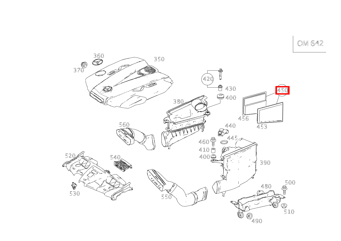 Teilesatz Filtereinsatz TEILESATZ, LINKS UND RECHTS E350CDI BE CA 207 Teilesatz Filtereinsatz TEILESATZ, LINKS UND RECHTS E350CDI BE CA 207