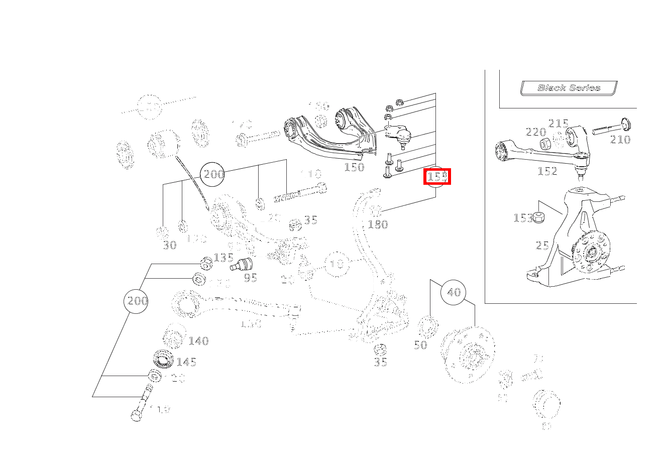 REP.SATZ QUERLENKER QUERLENKER RECHTS SL 65 AMG Roadster BCA 230 REP.SATZ QUERLENKER QUERLENKER RECHTS SL 65 AMG Roadster BCA 230