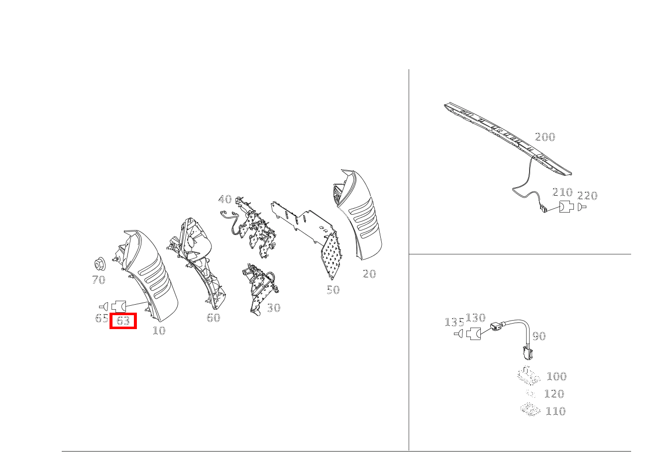 Stecker SCHLUSSLEUCHTE E3, E4; 7-PIN MCP2.8 Maybach 62 S (langer Radstand) 240 Stecker SCHLUSSLEUCHTE E3, E4; 7-PIN MCP2.8 Maybach 62 S (langer Radstand) 240