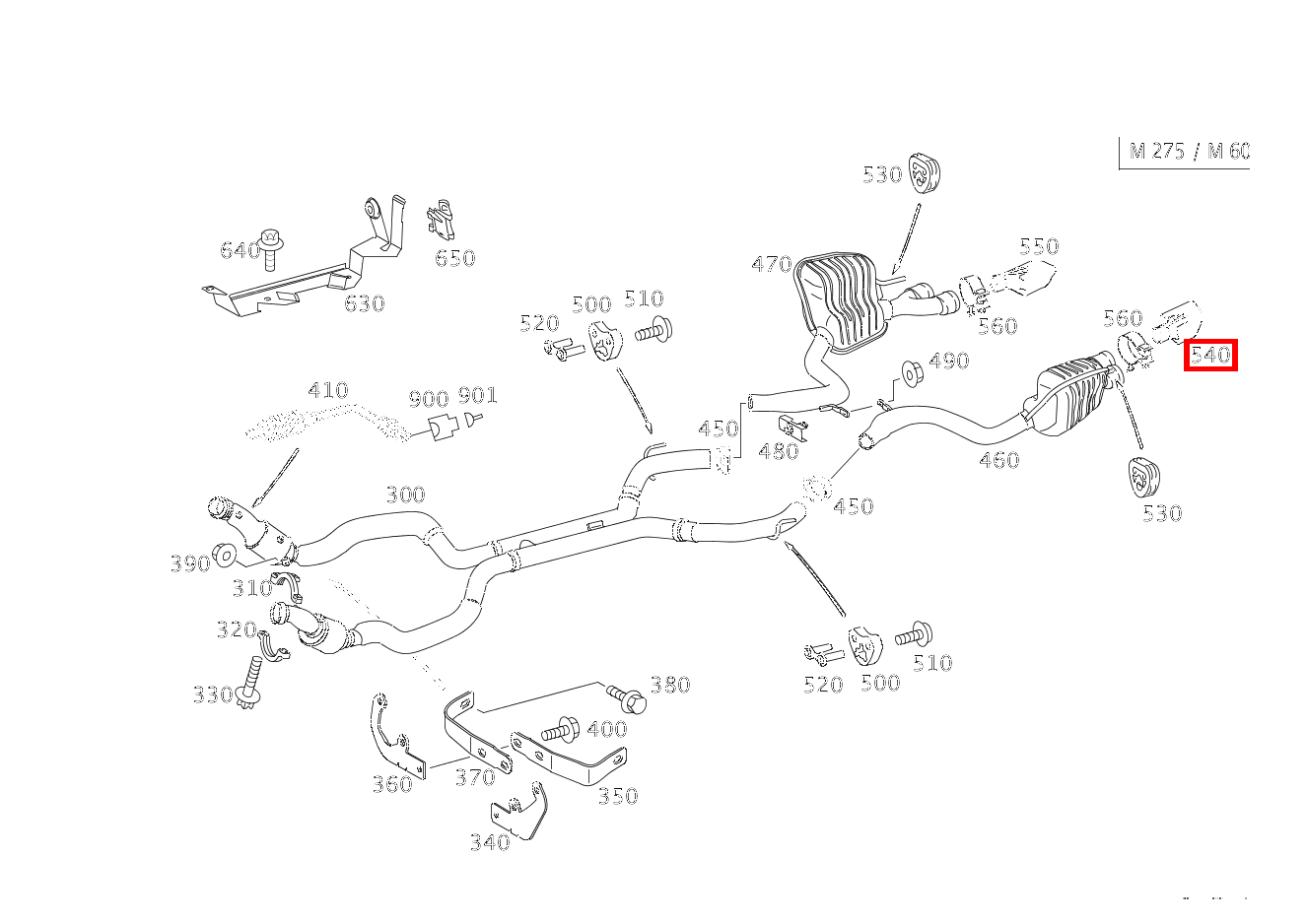 Endrohrblende LINKS SL500 230