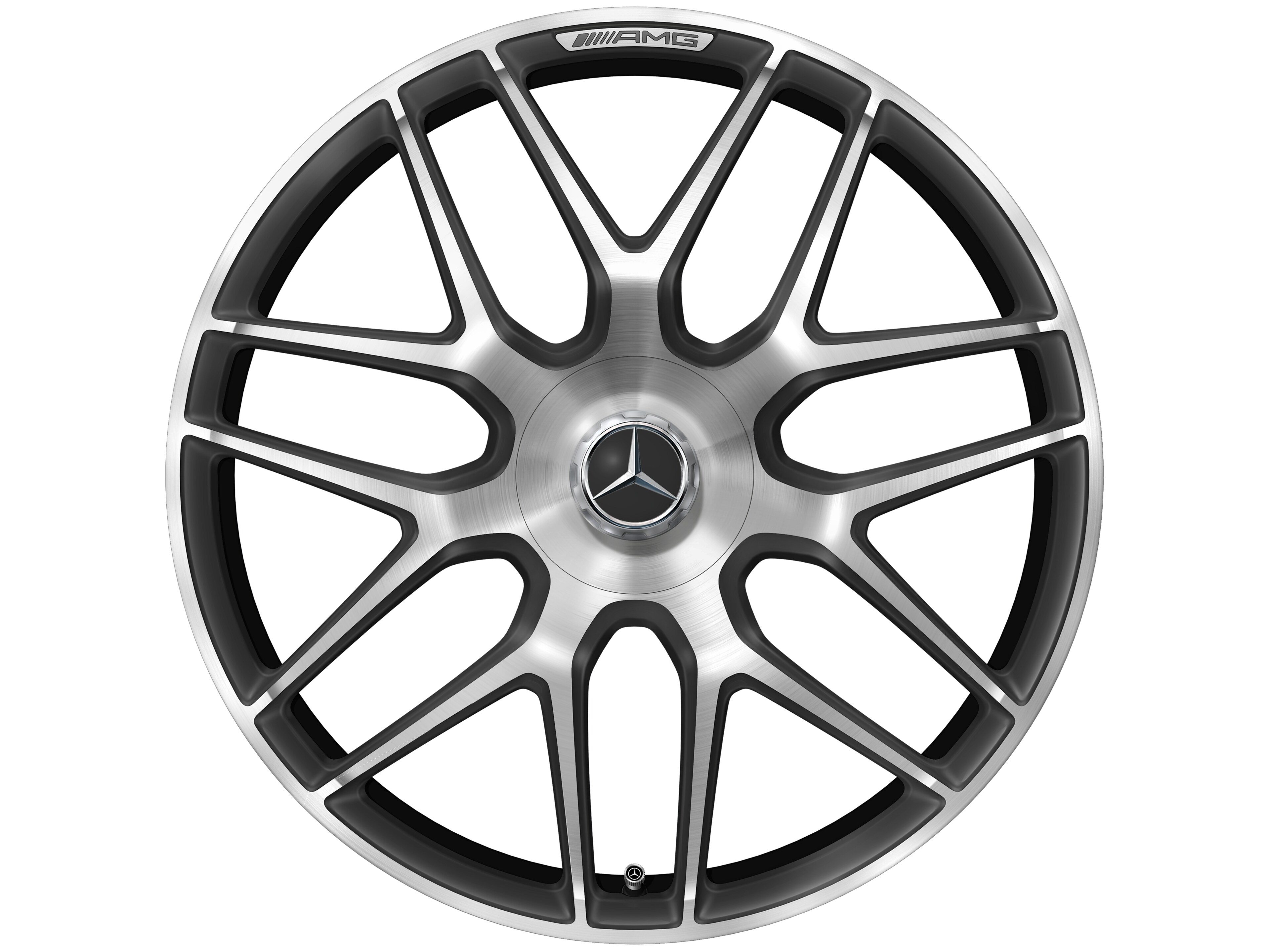 Mercedes-Benz - AMG Schmiederad Kreuzspeichen-Design, 21 Zoll, 10 J x 21 ET 30, schwarz matt