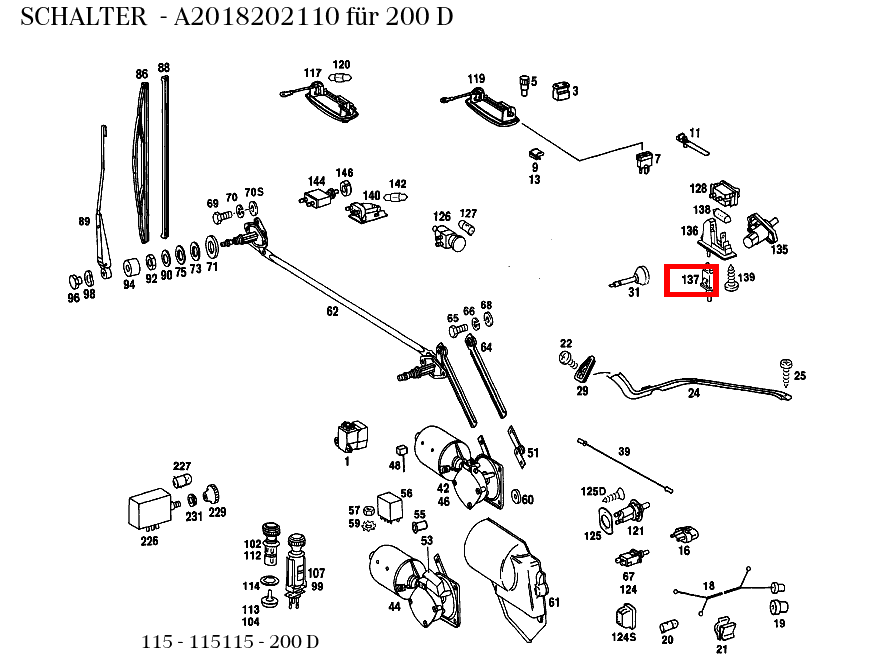 Schalter 200 D 115 Schalter 200 D 115