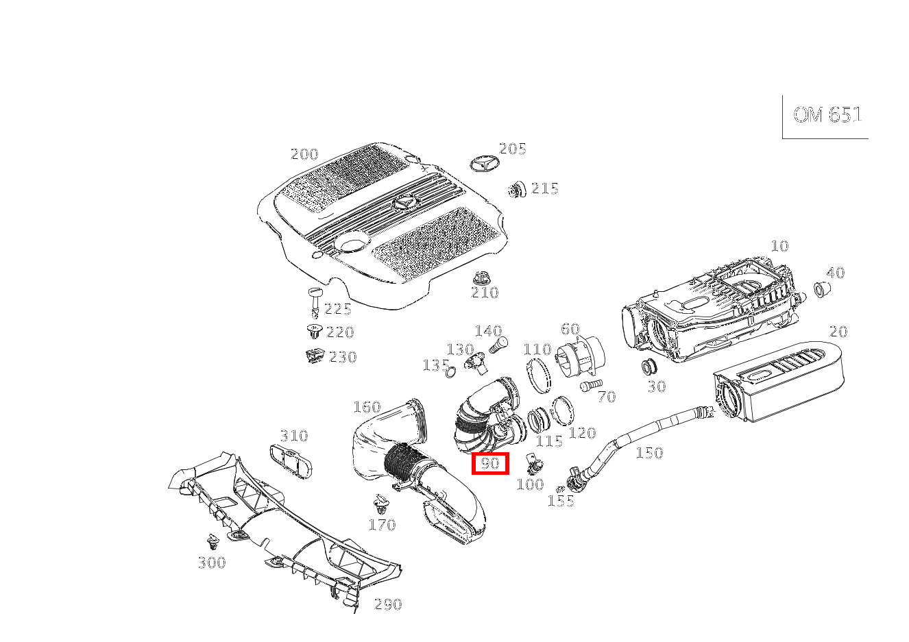 Luftleitung GLK250CDI 4M BE 204 Luftleitung GLK250CDI 4M BE 204