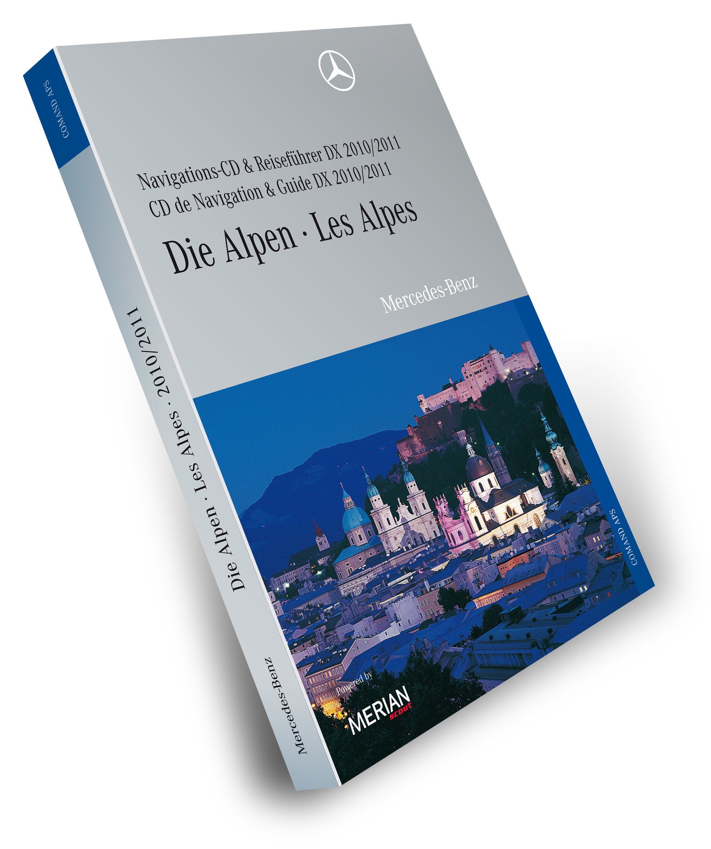 Navigations-CD, Alpen, mit Merian-Reiseführer