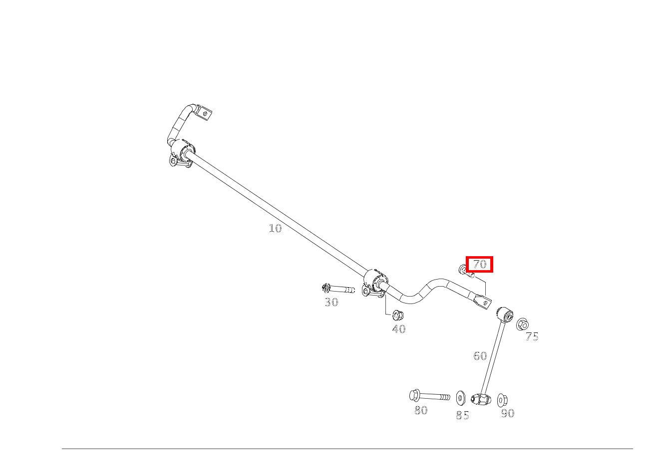 Sechsrundschraube Drehstabgestänge an Drehstab; M10X60 Mercedes-AMG C 63 S Cabriolet 205