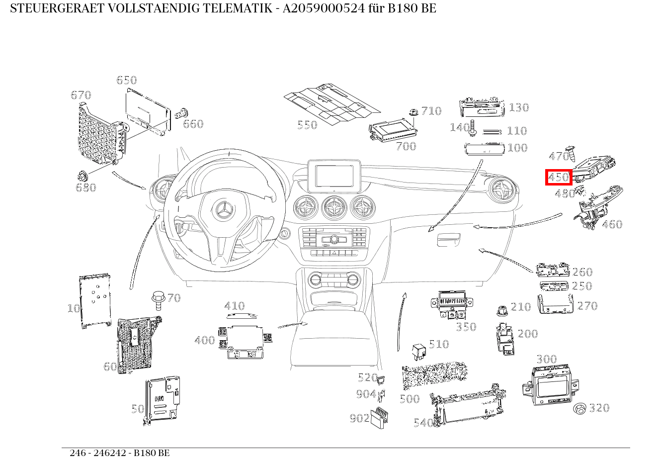Steuergerät vollständig TELEMATIK B180 BE 246