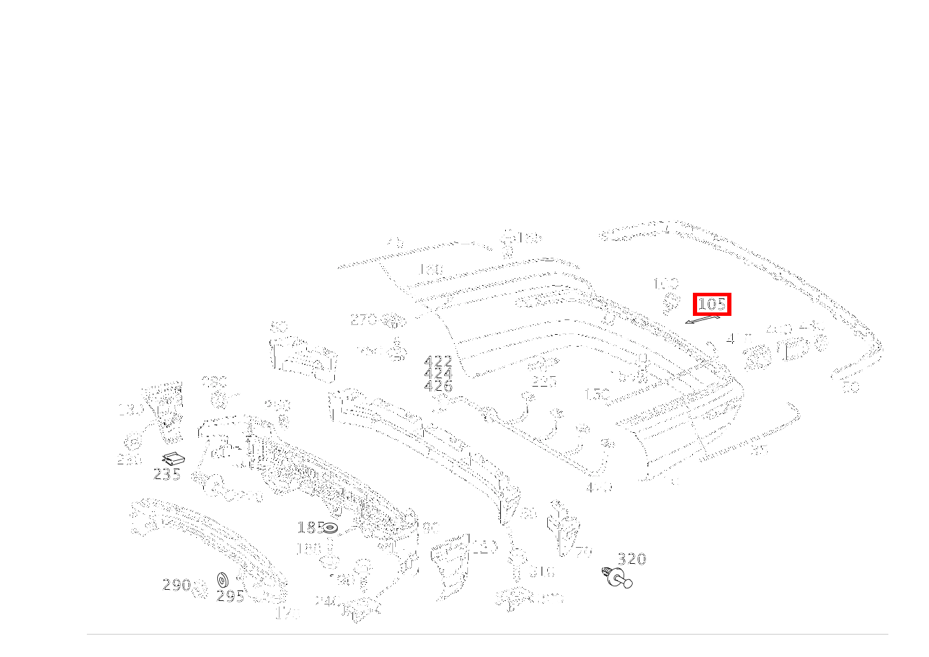 FANGBAND KLAPPE AN ABSCHLEPPHAKEN C 220 d T-Modell 205