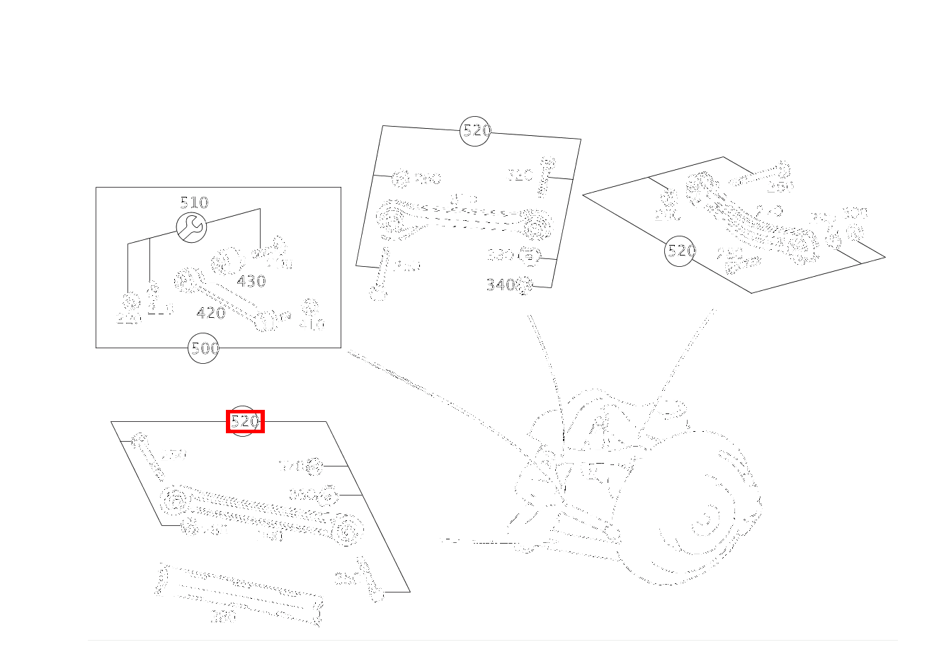 TEILESATZ ZUGSTREBE BEFESTIGUNGSTEILE SCHUBSTREBE CLK 63 AMG Cabriolet 209
