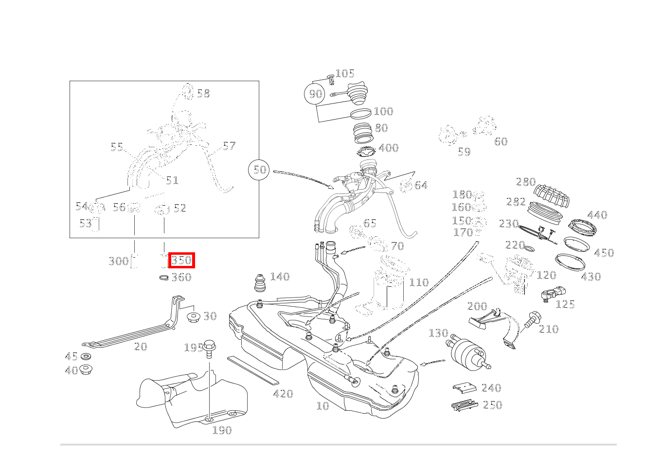 Schutzkappe Zusatzheizung E 200 T-Limousine 210