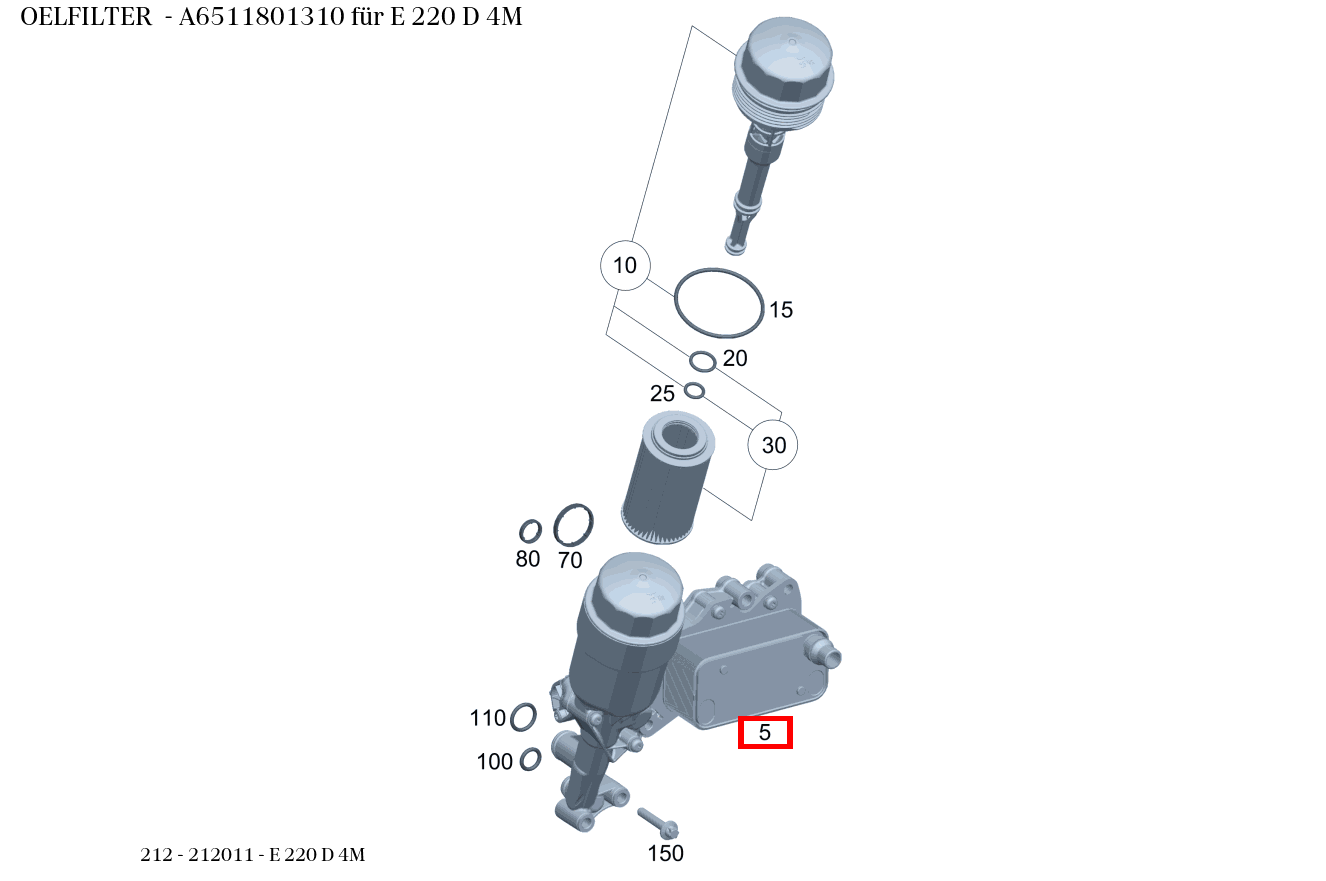 Ölfilter E 220 D 4M 212 Ölfilter E 220 D 4M 212