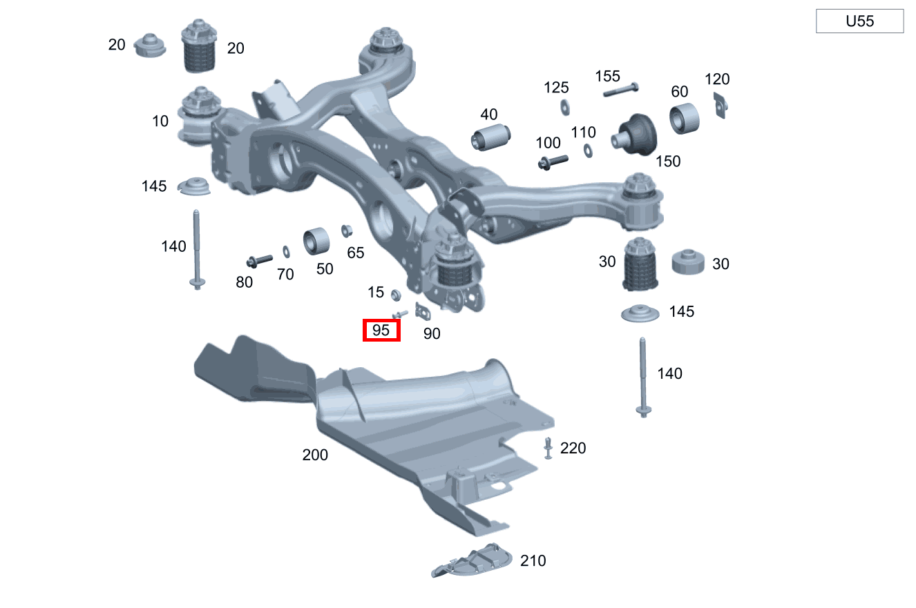 Spreizniet Befestigung Anschlag Mercedes-AMG GLA 45 S 4MATIC+ 247 Spreizniet Befestigung Anschlag Mercedes-AMG GLA 45 S 4MATIC+ 247