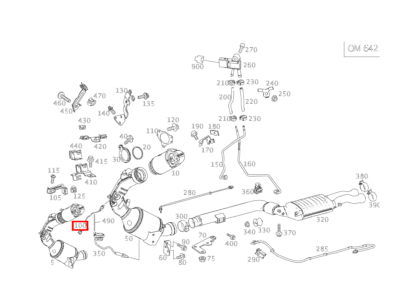 Lambdasonde An Katalysator E350CDI BE CA 207 Lambdasonde An Katalysator E350CDI BE CA 207