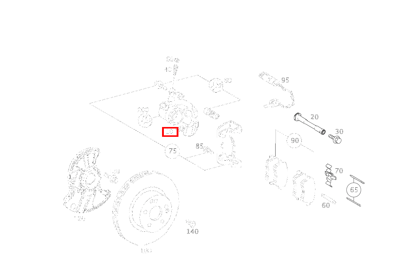 Teilesatz Bremssattel Teilesatz rechts CLK 320 CABRIOLET 209 Teilesatz Bremssattel Teilesatz rechts CLK 320 CABRIOLET 209