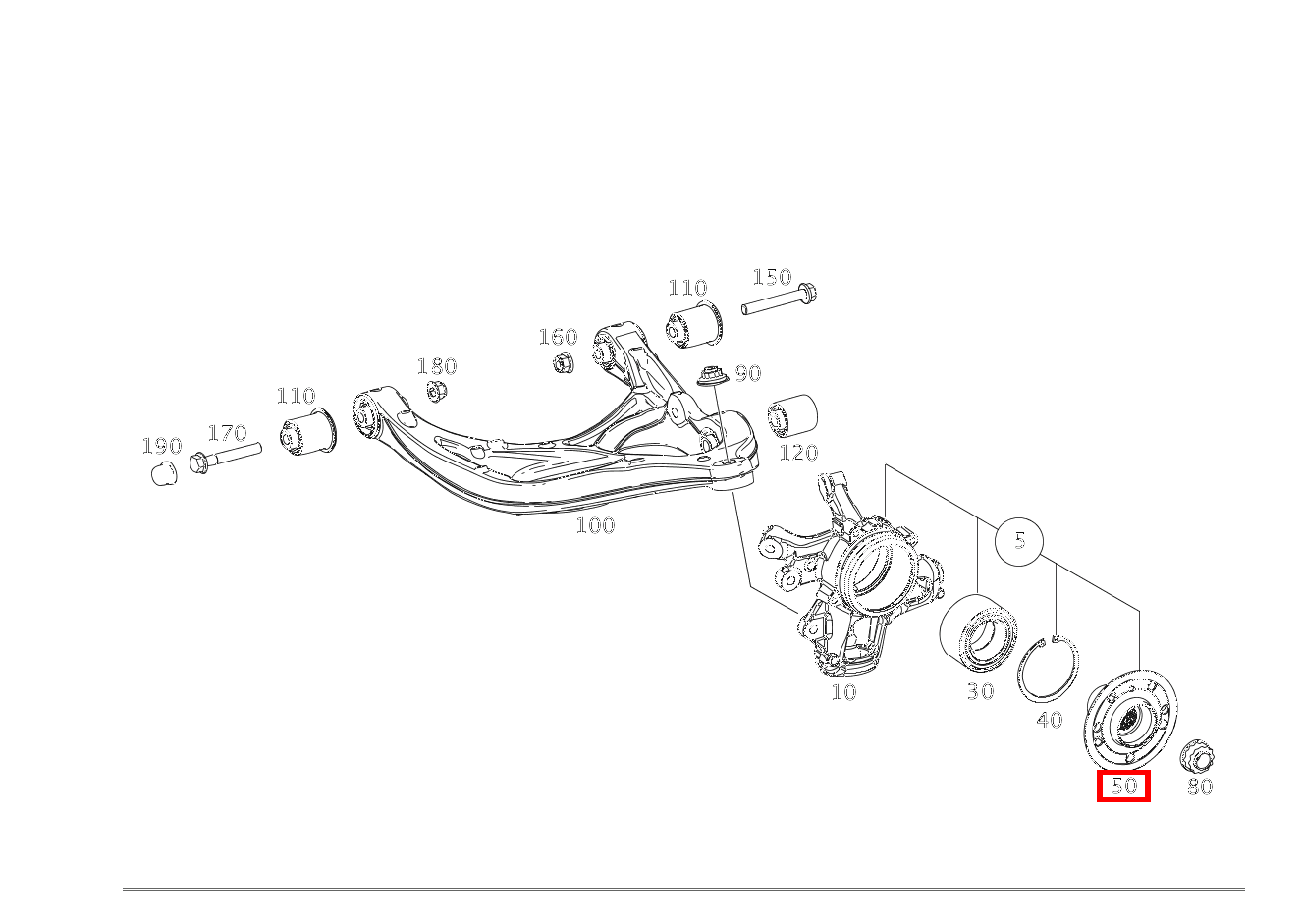 HINTERACHSRADFLANSCH RECHTS Mercedes-AMG GLE 43 4MATIC Coupé 293