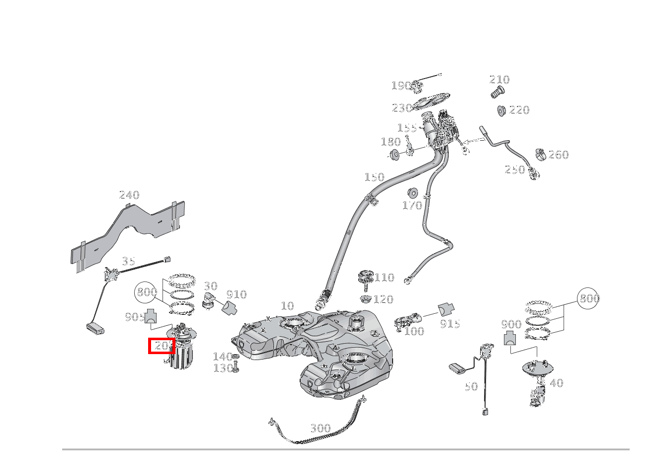 Fördereinheit IN TANK RECHTS OHNE KRAFTSTOFFLEITUNGEN GLE 350 4MATIC 166