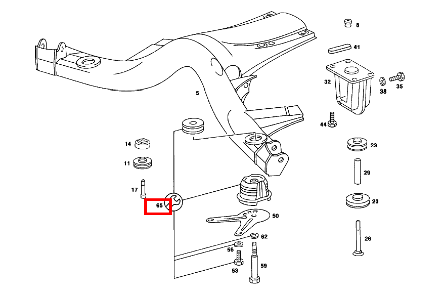 Reparatursatz HINTERACHSTRAEGERBEFESTIGUNG 560 SL 107 Reparatursatz HINTERACHSTRAEGERBEFESTIGUNG 560 SL 107