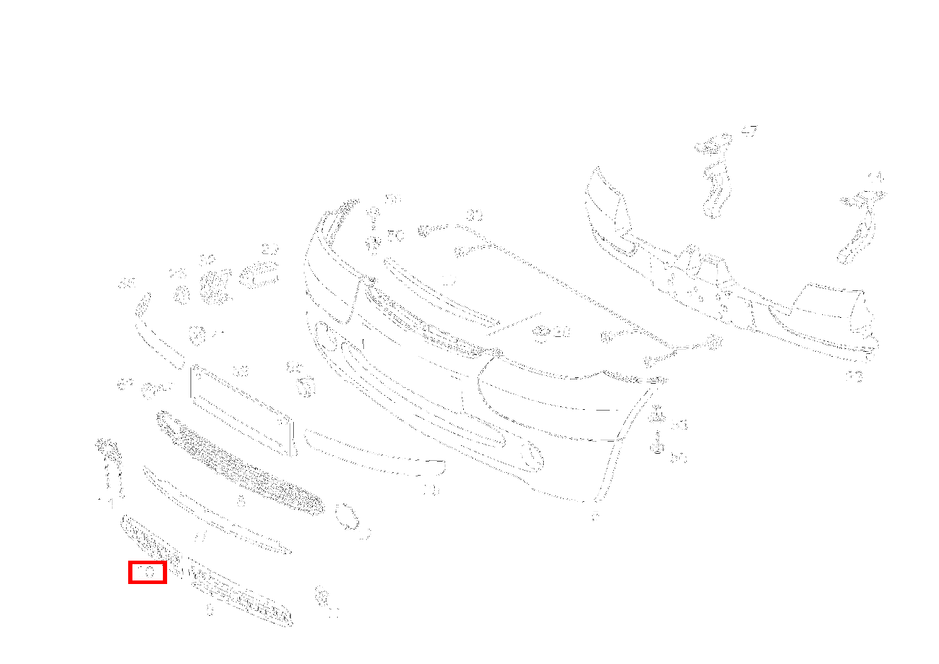 Gitter RECHTS AMG A 210 L EVOLUTION 168