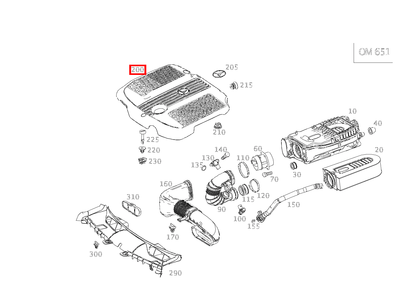 Motorabdeckung GLK220BT 4M 204