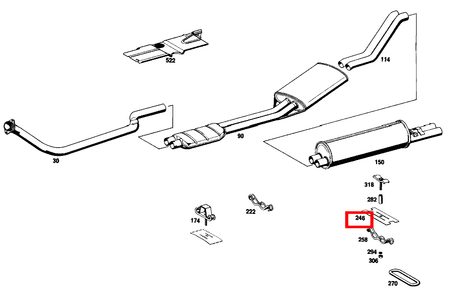 ISOLIERSCHEIBE AUSPUFFLEITUNG AN BRUECKE UNTER FAHRERSITZ 280 SEL 4.5 108
