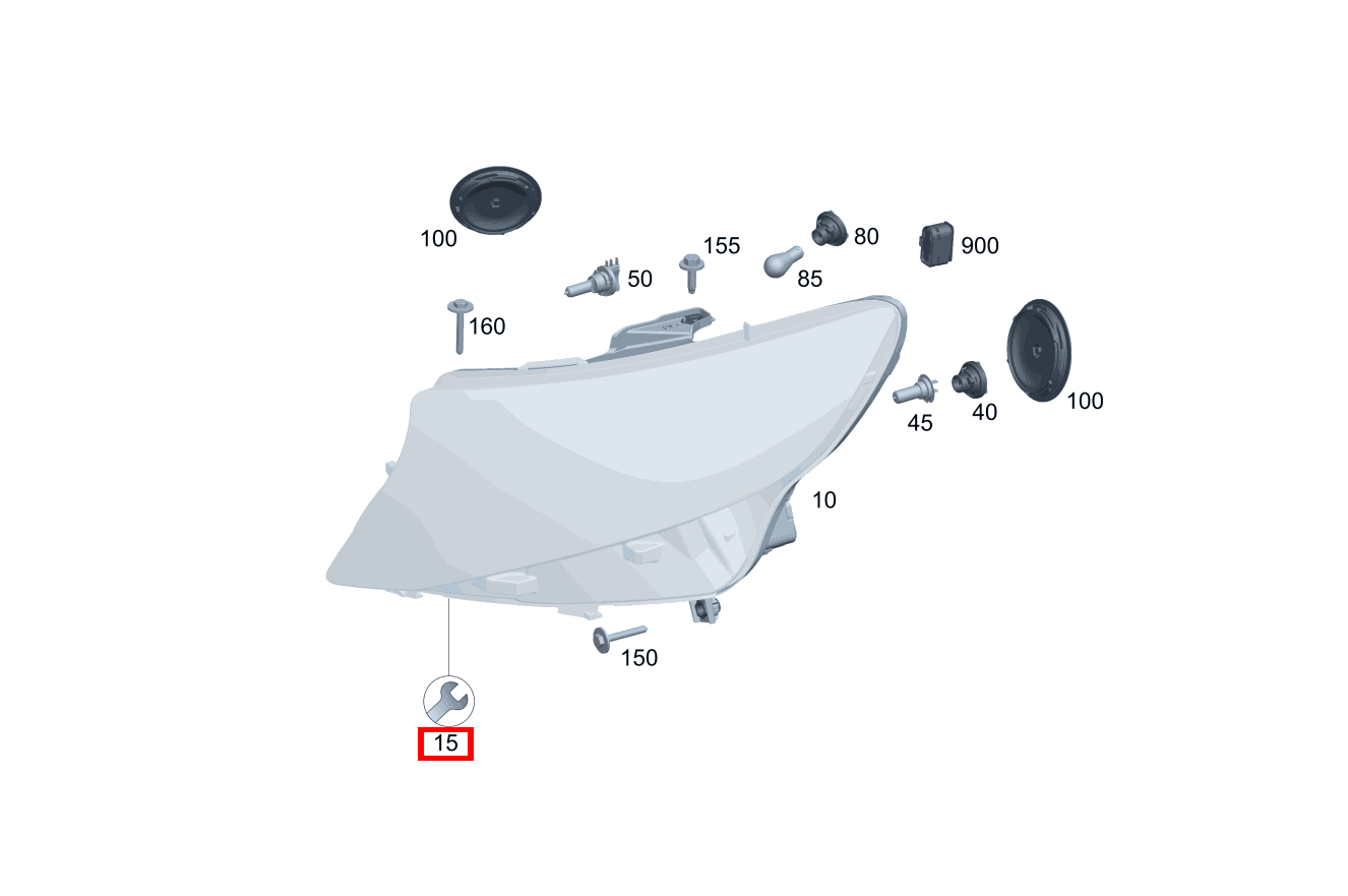 REP.SATZ SCHEINWERFER Scheinwerfer links V 220 d EDITION Kompakt 460