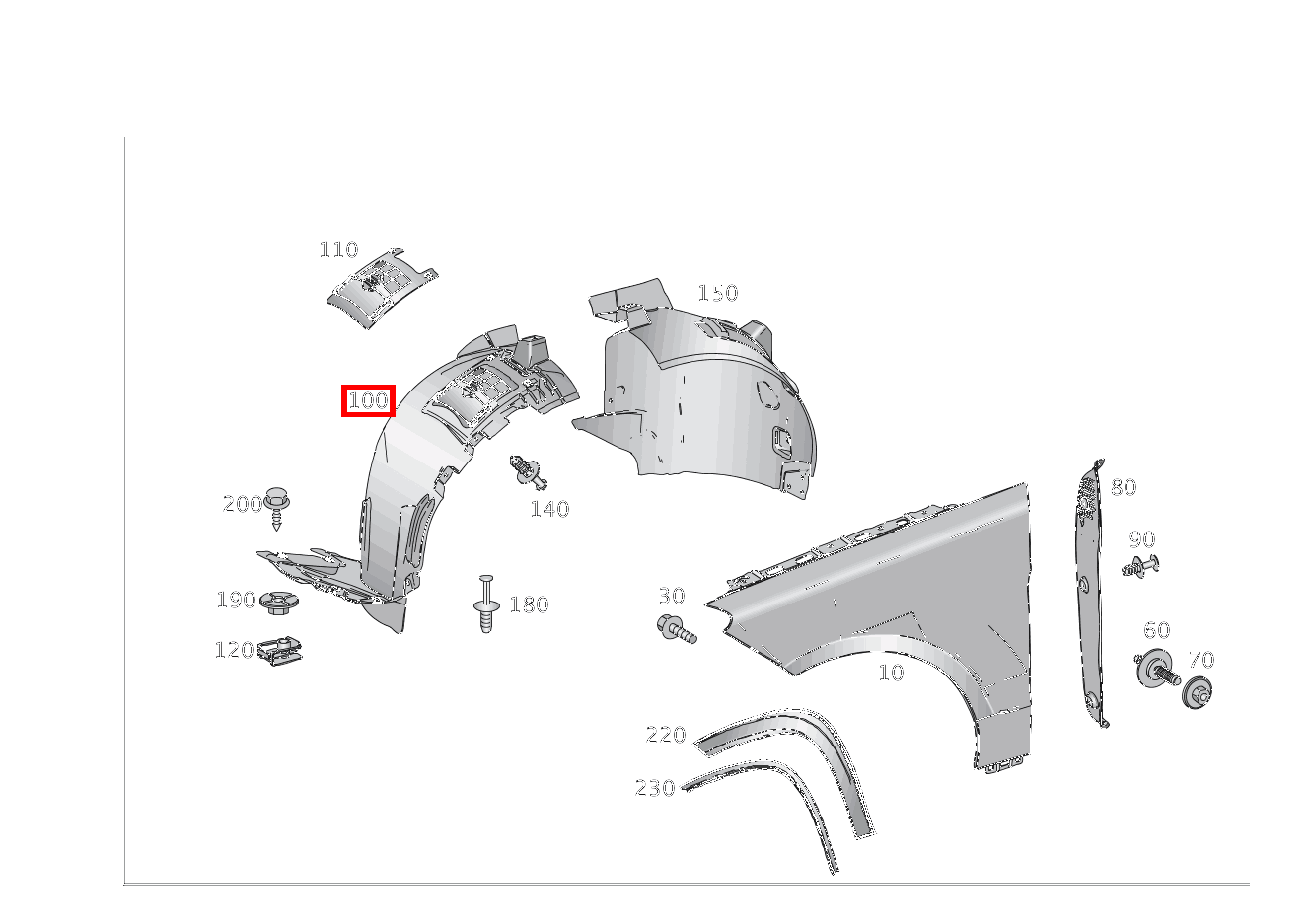 RADLAUFABDECKUNG KOTFLUEGEL VORN RECHTS GL63 AMG 166 RADLAUFABDECKUNG KOTFLUEGEL VORN RECHTS GL63 AMG 166