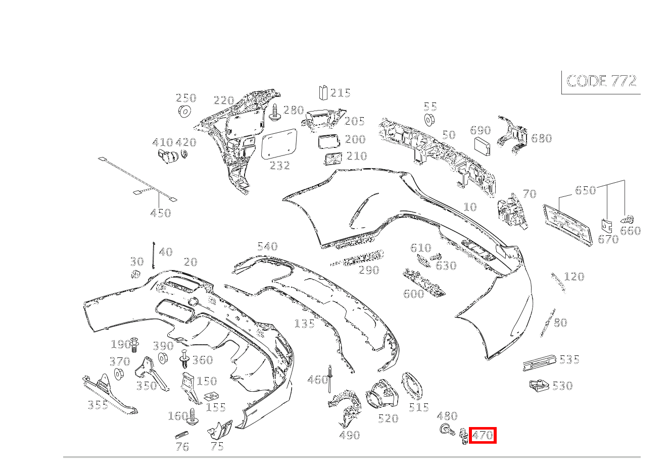 KUNSTSTOFFMUTTER BEFESTIGUNG ENDROHRBLENDE LINKS UND RECHTS Mercedes-AMG GLE 43 4MATIC Coupé 293