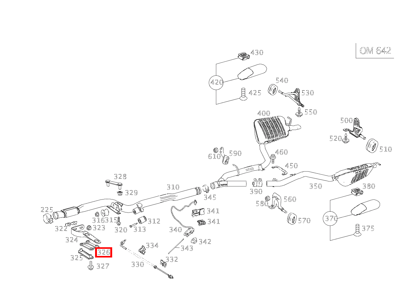 DAEMPFUNGSPLATTE AUSPUFFROHR VORN AN GETRIEBE E350TCDI 4M BE 212
