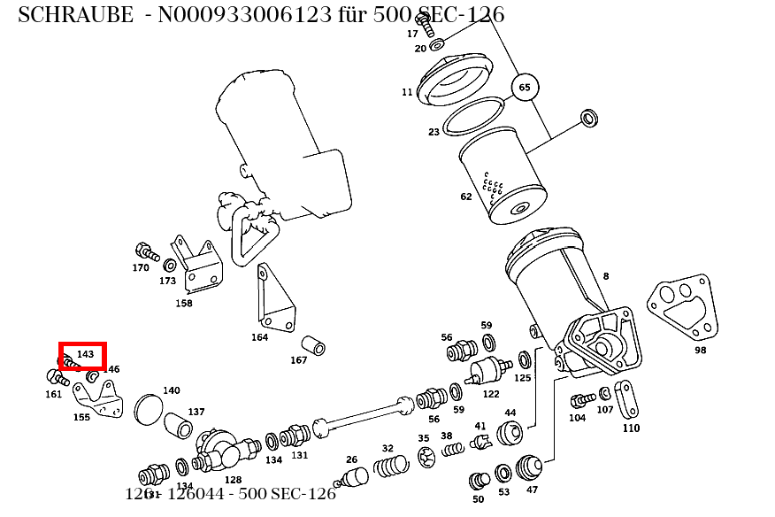 Schraube 500 SEC-126 126