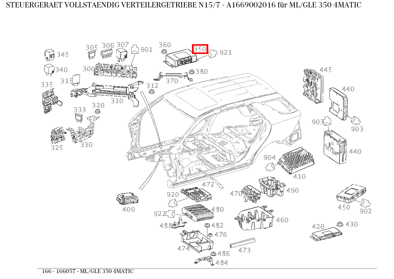 Steuergerät vollständig VERTEILERGETRIEBE N15/7 ML/GLE 350 4MATIC 166 Steuergerät vollständig VERTEILERGETRIEBE N15/7 ML/GLE 350 4MATIC 166