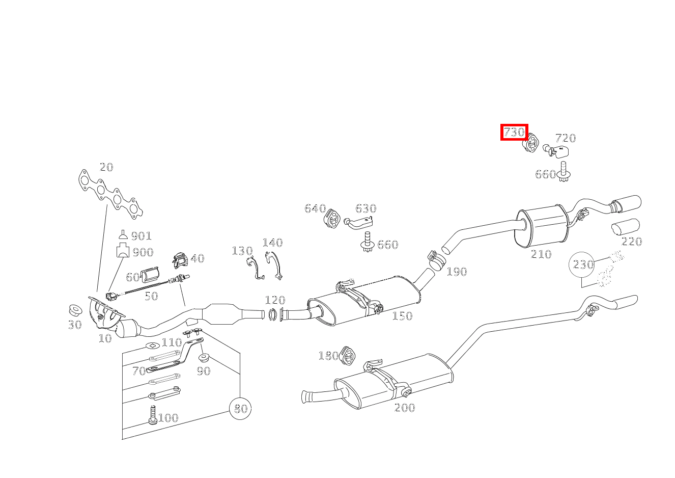 Aufhängering HINTER NACHSCHALLDAEMPFER A 160 BlueEFFICIENCY Limousine 205 Aufhängering HINTER NACHSCHALLDAEMPFER A 160 BlueEFFICIENCY Limousine 205