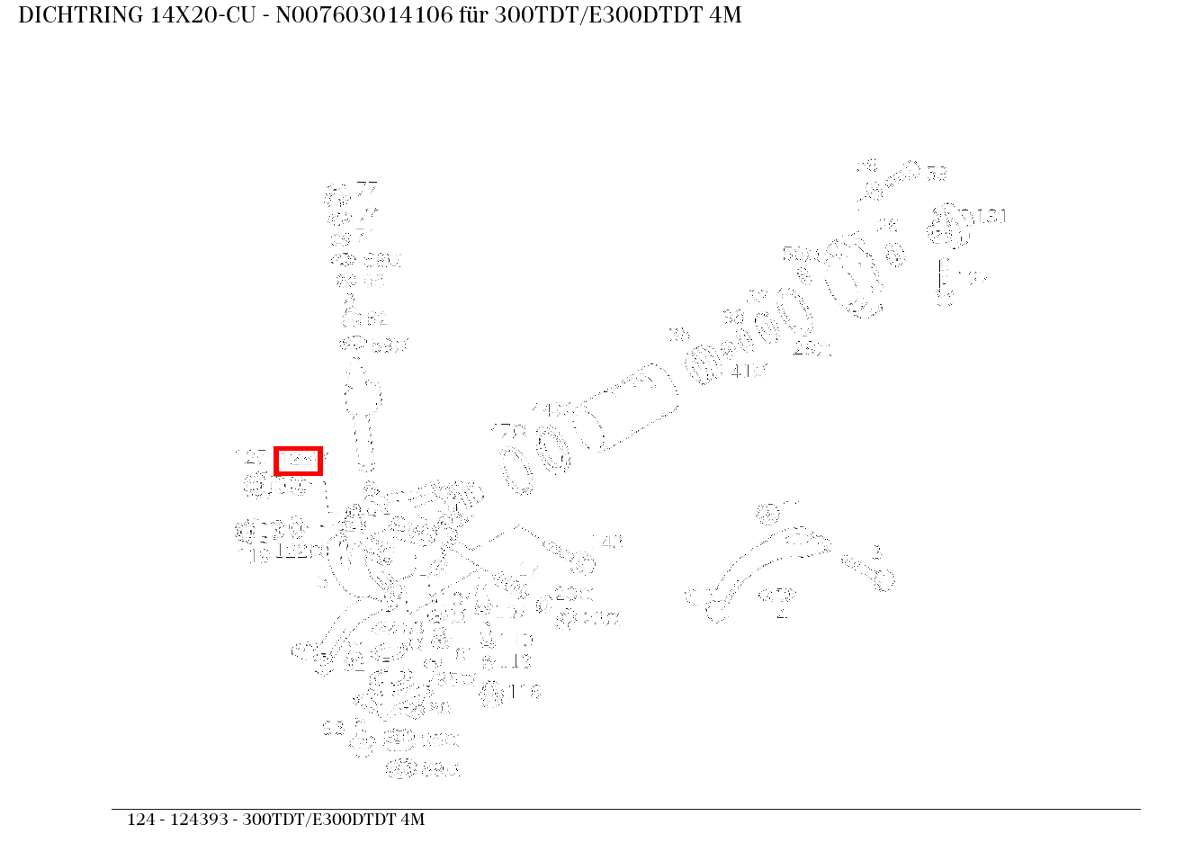 Dichtring 14X20-CU 300TDT/E300DTDT 4M 124