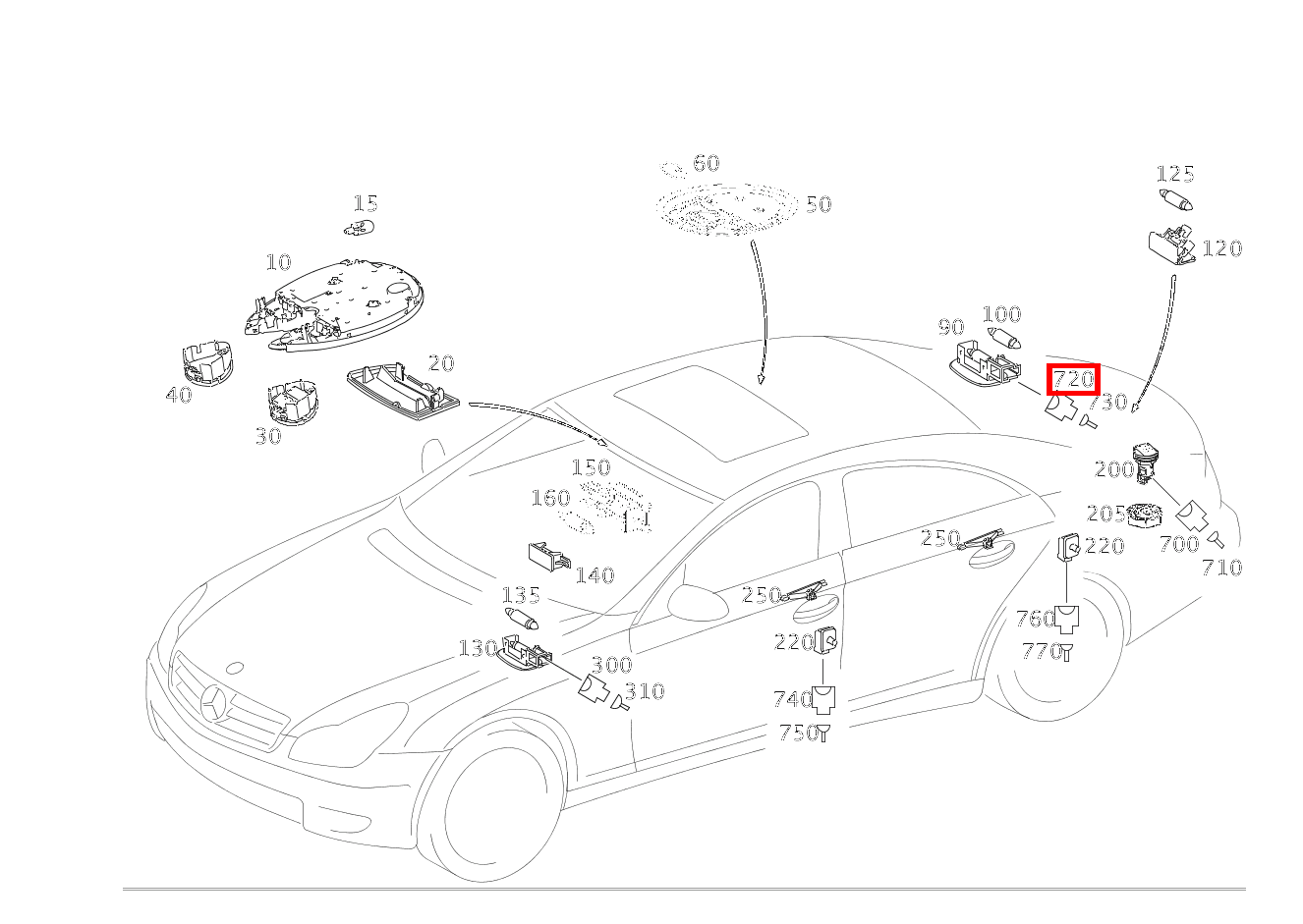 Stecker Kofferraumleuchte E18/1; 2-PIN MCP2.8 CLS 55 AMG 219 Stecker Kofferraumleuchte E18/1; 2-PIN MCP2.8 CLS 55 AMG 219