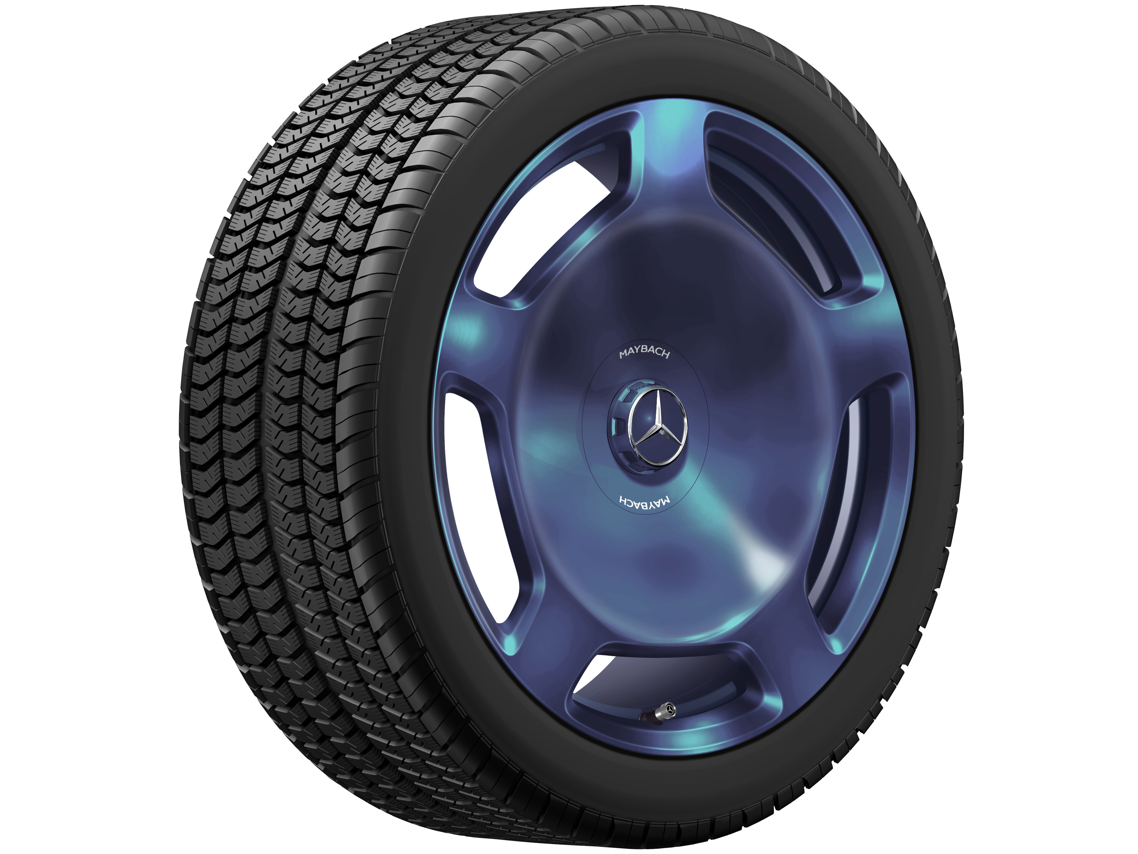 Mercedes-Benz - 5-Loch-Rad, 20 Zoll 9 J x 20 ET 34, nautikblau, poliert