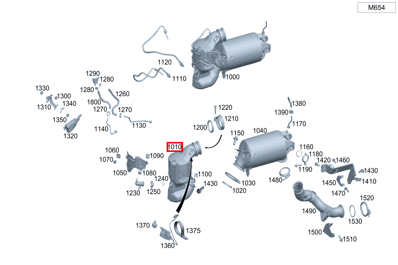 Abgasleitung Abgasnachbehandlung GLC 300 d 4MATIC Coupé BCA 253 Abgasleitung Abgasnachbehandlung GLC 300 d 4MATIC Coupé BCA 253
