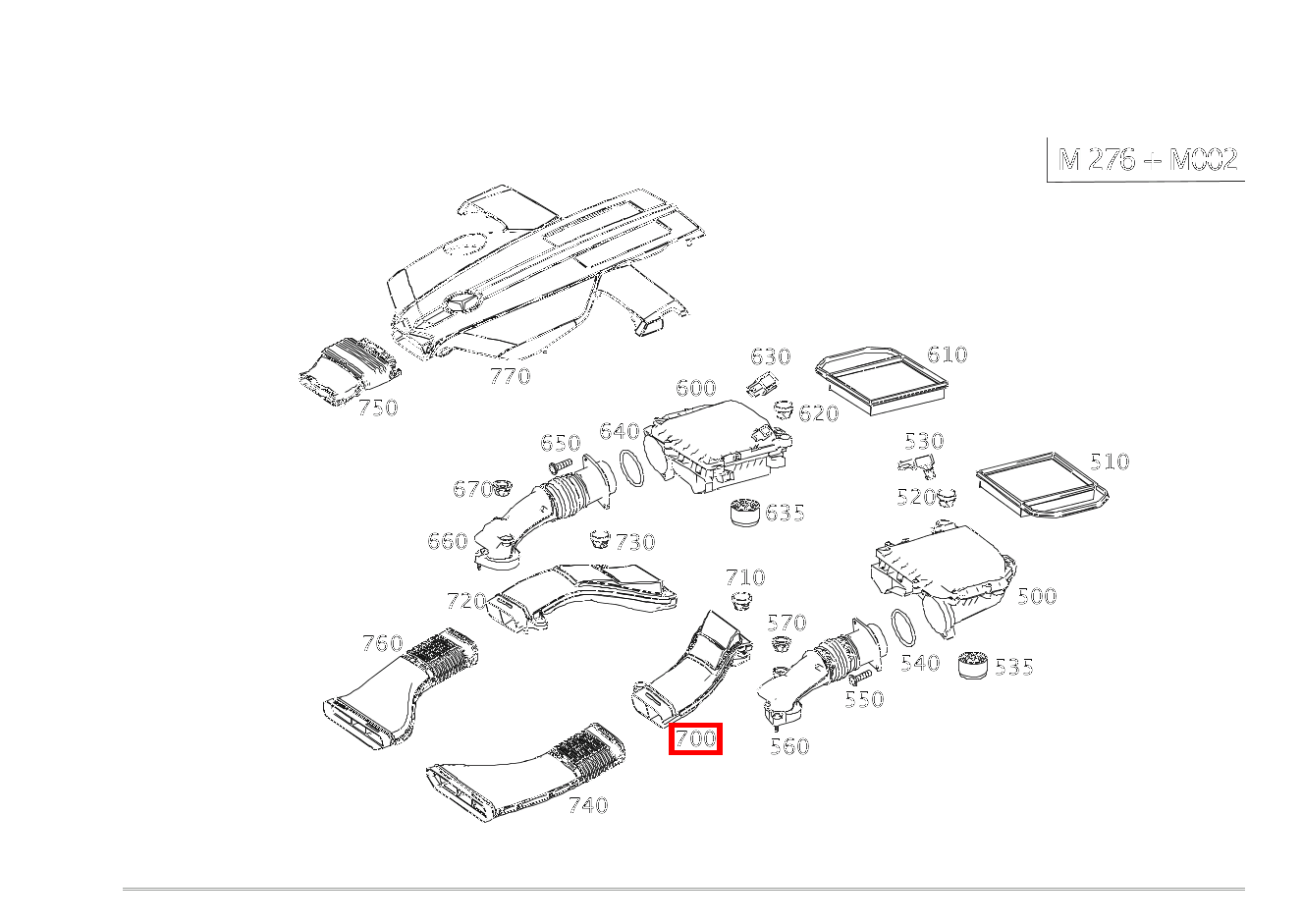 Rohluftleitung Links S 560 e Limousine lang BCA 222 Rohluftleitung Links S 560 e Limousine lang BCA 222
