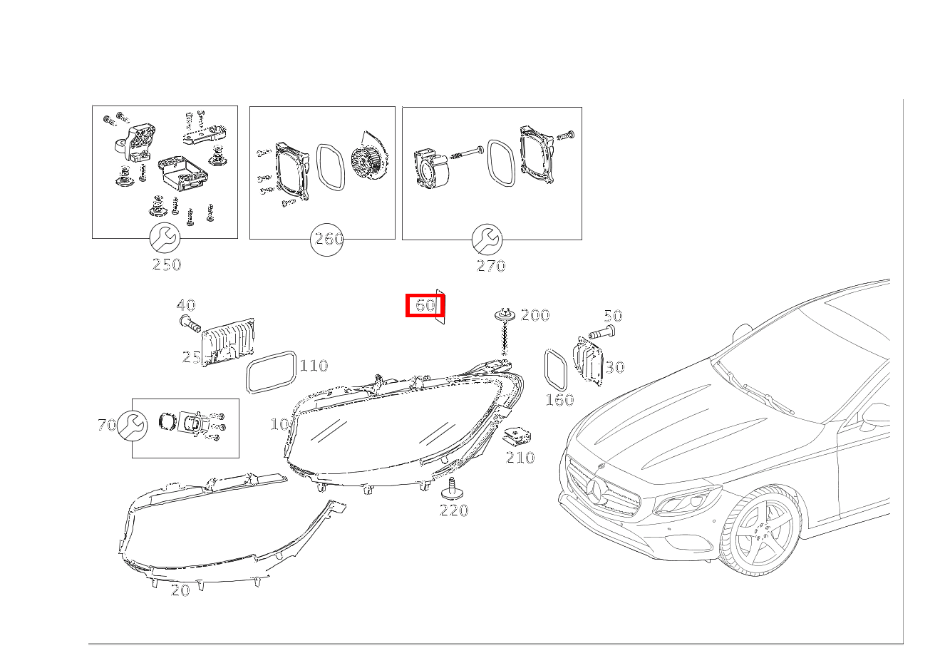 MEMBRANEINHEIT LEUCHTEINHEIT RECHTS Mercedes-AMG S 63 4MATIC Coupé 221 MEMBRANEINHEIT LEUCHTEINHEIT RECHTS Mercedes-AMG S 63 4MATIC Coupé 221