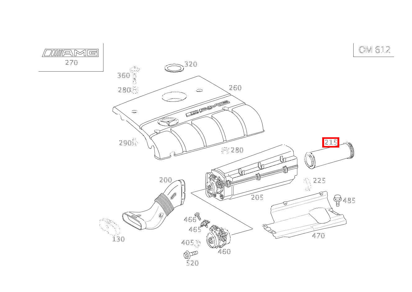 Filtereinsatz LUFTFILTER CL 30 CDI AMG 203