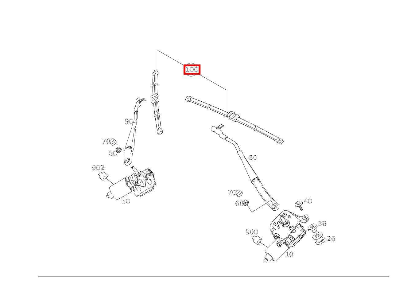 Teilesatz Wischerblatt FAHRER- UND BEIFAHRERSEITE Mercedes-Benz AMG GT 190 Teilesatz Wischerblatt FAHRER- UND BEIFAHRERSEITE Mercedes-Benz AMG GT 190