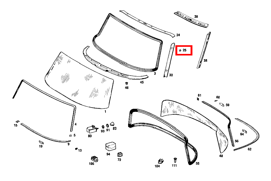 Scheibe 300 SEL/8 6.3 109