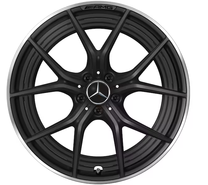 AMG Schmiederad Kreuzspeichen-Design, 21 Zoll, 11,5 J x 21 ET 30, schwarz matt AMG Schmiederad Kreuzspeichen-Design, 21 Zoll, 11,5 J x 21 ET 30, schwarz matt