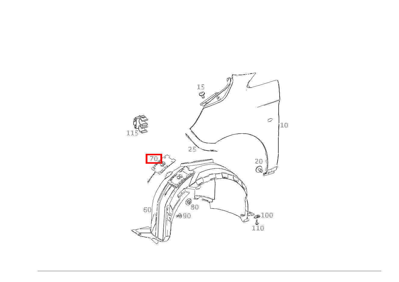 Wartungsklappe Radlauf vorn rechts V 220 d EDITION Kompakt 460 Wartungsklappe Radlauf vorn rechts V 220 d EDITION Kompakt 460