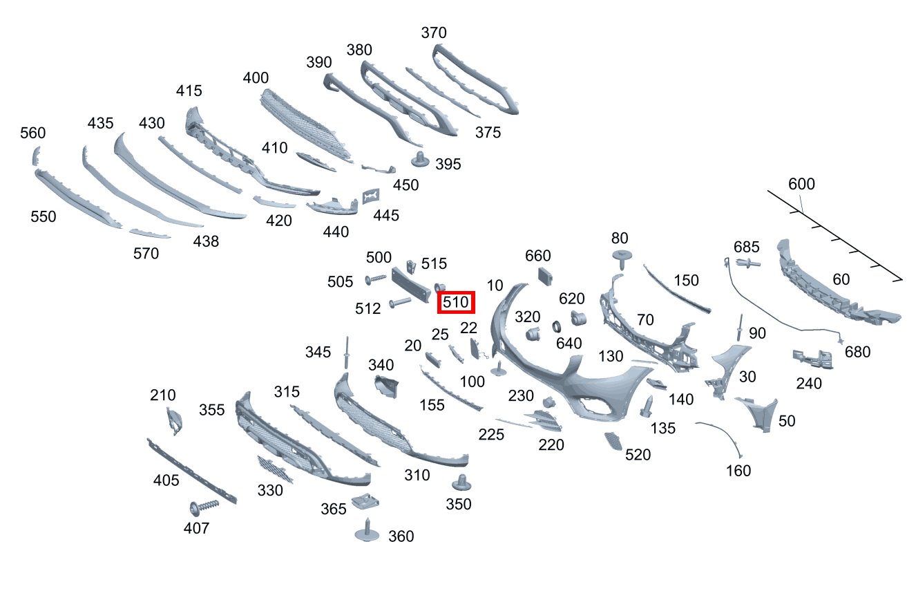 Clipsmutter Befestigung Kennzeichenblende Mercedes-AMG GLC 63 S 4MATIC+ Coupé 253 Clipsmutter Befestigung Kennzeichenblende Mercedes-AMG GLC 63 S 4MATIC+ Coupé 253