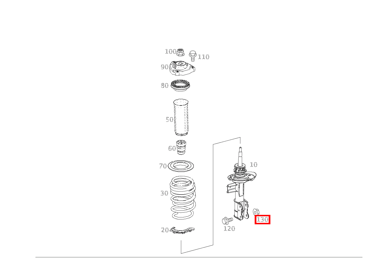 Sechskantmutter M Flansch FEDERBEIN AN ACHSSCHENKEL, LINKS UND RECHTS; M14X1,5 ELECTRIC DRIVE 242